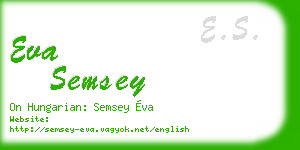 eva semsey business card